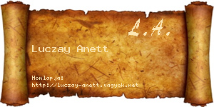 Luczay Anett névjegykártya